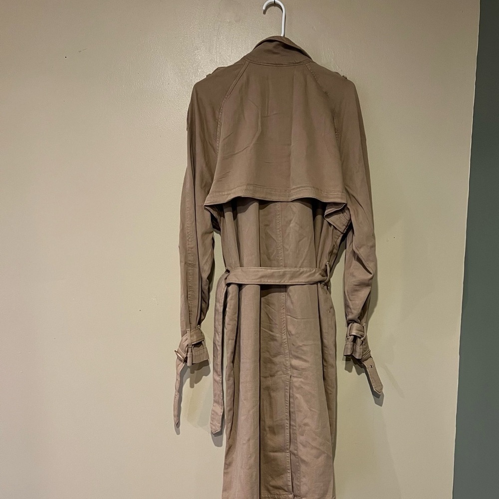AE Dreamy Drape Tan Trench Coat Size XL - Picture 9 of 10